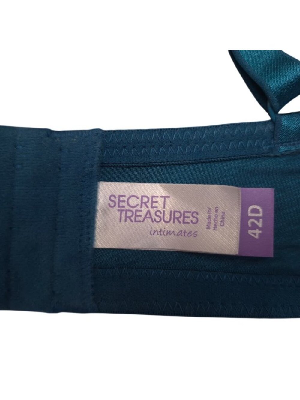 Secret Treasures Bra 42D Blue Underwire Full Coverage Adjustable Straps - Picture 3 of 9